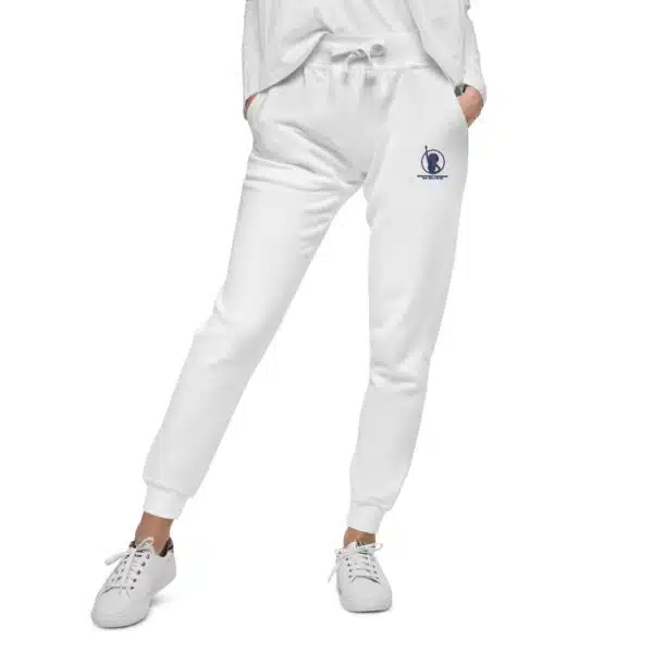 Unisex Fleece Sweatpants (White)